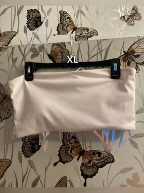 White lace up Bandeau top